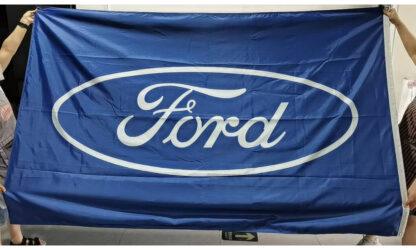 Ford Blue 5x8 FT Flag Back