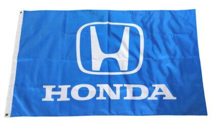 Honda Blue Flag 3x5 FT Double-Sided Front View