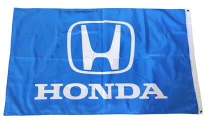 Honda Blue Flag 3x5 FT Double-Sided Back View