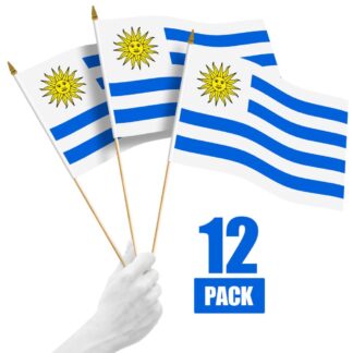 Uruguay Stick Flag 12x18 Inch
