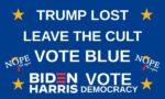 Nope Not Again Trump Lost Leave The Cult Vote Blue Flag 3X5 FT