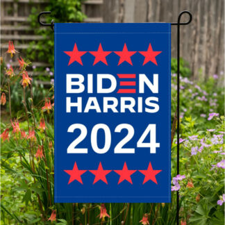 Biden Harris 2024 Blue Garden Flag 12X18 In