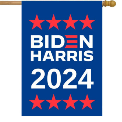 Biden Harris 2024 Blue Garden Flag 12X18 In