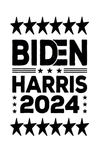Biden Harris 2024 White Garden Flag 12X18 In