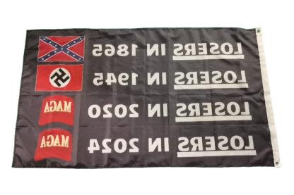 Losers In 1865 Losers in 1945 Losers in 2020 Losers In 2024 Anti-Trump Flag