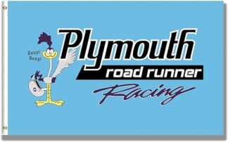 Plymouth Road Runner Racing Blue Flag