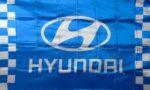 Hyundai Blue Checkered Flag 3x5 FT