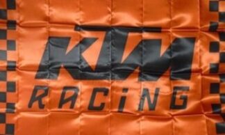 KTM Racing Checkered Orange Flag