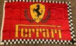 Ferrari Red Checkered Flag 3x5 FT #2