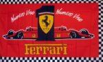 Ferrari Red Numero Uno Checkered Flag 3x5 FT