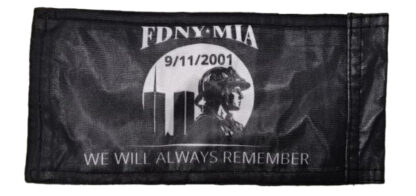 911 FDNY MIA Motorcycle Flag 4.25x9 IN Double-Sided