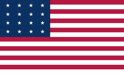 American Flag 16 Stars 1812