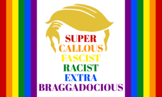 Super Callous Fascist Racist Extra Braggadocious Rainbow Pride White Flag 3X5 FT
