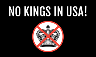 No Kings In USA Flag
