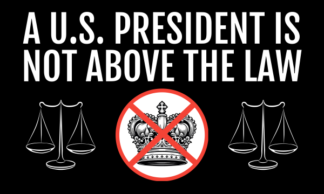 A US President Is Not Above The Law Flag