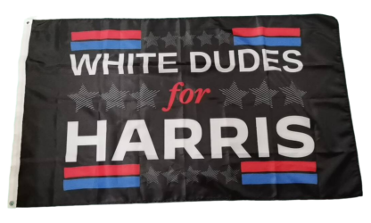 White Dudes For Harris Black Flag 3X5 FT