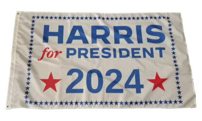 Harris For President 2024 White Flag 3X5 FT