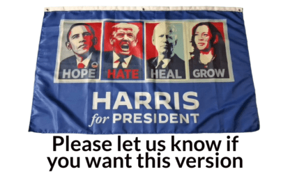 Harris For President Hope Hate Heal Grow Flag