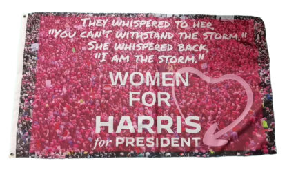 Women For Harris For President I Am The Storm Flag