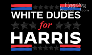 White Dudes For Harris Black Flag