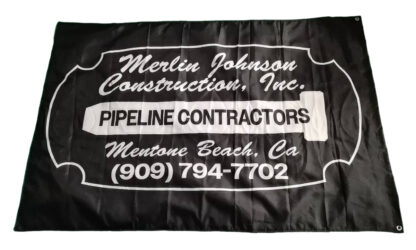 Merlin Johnson Construction Flag 4X6 FT Back