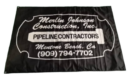 Merlin Johnson Construction Flag 4X6 FT Front