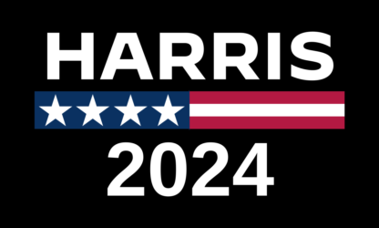 Harris For President 2024 Black Flag