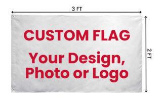 Custom Flag 2X3 FT. Your Design, Photo or Logo