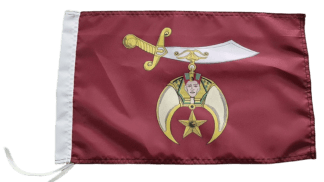 Shriners International Logo Red Flag 12x18 Inch