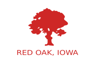 Iowa Red Oak Flag