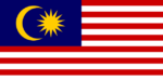 Malaysia Handheld 12x18 In Flag With Pole