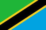 Tanzania Stick Flag 4x6 In 12 Pack