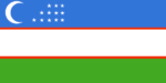 Uzbekistan Stick Flag 4x6 In