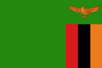 Zambia Stick Flag 4x6 In 12 Pack