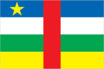 Central African Republic Stick Flag 4x6 In