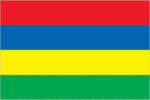 Mauritius Stick Flag 4x6 In