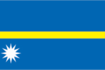 Nauru Handheld 12x18 In Flag With Pole